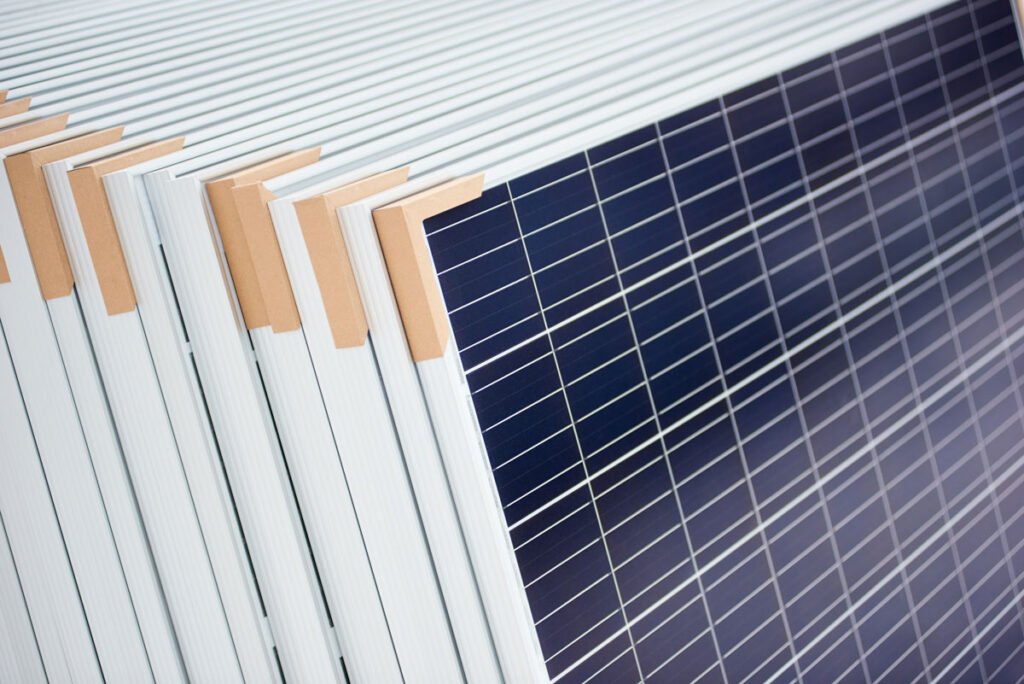 Paneles solares apilados